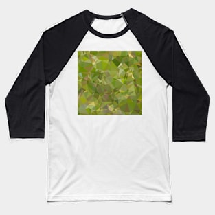 Sap Green Abstract Low Polygon Background Baseball T-Shirt